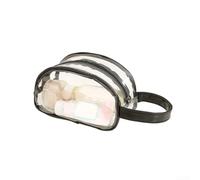 Trousse de maquillage transparente avec fermeture éclair, trousse de | Sac de voyage approuvé par les stades pour événements sportifs et concerts, organiseur de cosmétiques étanche pour la plage