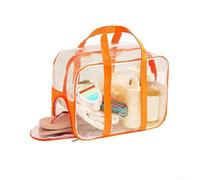 Trousse de maquillage transparente avec fermeture éclair, trousse de | Sac de voyage approuvé par les stades pour événements sportifs et concerts, organiseur de cosmétiques étanche pour la plage