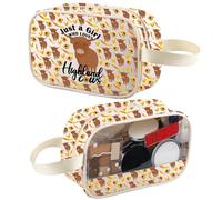 Trousse de maquillage transparente avec motif vache Highland - Cadeau idéal pour une fille qui aime les vaches des Highlands - Trousse de toilette de voyage, J Highland Cow Tm2, Mode