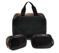 Trousse de maquillage transparente Cosmos Galaxy Nebula pour homme et femme, trousse de toilette, trousse de toilette, organisateur de cosmétiques, couleur, XL, Trousse de maquillage