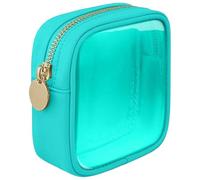 Trousse de maquillage transparente de voyage - Mini trousse de toilette transparente avec fermeture éclair - Trousse de maquillage portable pour voiture - Essentiels pour femme, Vert