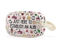 Trousse de maquillage transparente drôle True Crime pour adulte Cadeau pour les amateurs de crime, Just Here Cbag Eu, Multifonctionnel