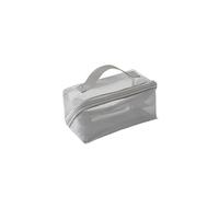 Trousse de Maquillage Transparente en Maille, Trousse Toilette Voyage Portable, étui Rangement for Rouge à lèvres pour Hommes(Gray-S)