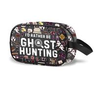 Trousse de maquillage transparente « I'd Rather Be Ghost Hunting » - Cadeau pour les amateurs de fantômes, Chasse Cbag UE, Multifonctionnel