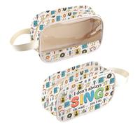 Trousse de maquillage transparente pour professeur de musique avec inscription « I Don't Always Sing Oh Wait Yes I Do », Sac Yes I Do
