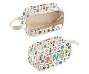 Trousse de maquillage transparente pour professeur de musique avec inscription « I Don't Always Sing Oh Wait Yes I Do », Sac Yes I Do