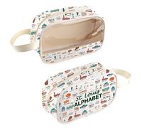 Trousse de maquillage transparente St Louis pour amoureux des touristes, cadeau Saint Louis Missouri, S-louisbag