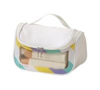 Trousse de maquillage transparente - Trousse de toilette transparente étanche, trousse de maquillage de voyage, trousse de maquillage visible pour l'extérieur, la plage d'été, la salle de sport et la