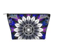 Trousse de maquillage trapèze avec imprimé tortue de natation - Organiseur de voyage élégant pour beauté et cadeaux pour femmes et filles, Imprimé mandala rectangulaire, Taille unique, Trousse de