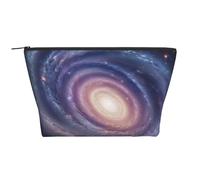 Trousse de maquillage trapézoïdale avec impression tournesol pour femmes et filles, grande capacité, trousse de voyage portable pour maquillage, Spirale spatiale énergie cosmique, Taille unique