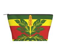 Trousse de maquillage trapézoïdale avec imprimé flamant rose ananas pour femmes et filles Grande capacité Portable Voyage Trousse de maquillage Organisateur, Drapeau hawaïen indien, Taille unique