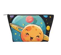 Trousse de maquillage trapézoïdale avec rembourrage en mousse pour salle de sport, bureau et week-end Motif canard, Planètes mignonnes de dessins anim, Taille unique, Trousse de maquillage