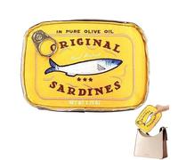 Trousse de maquillage - Trousse de maquillage en conserve de sardine, trousse de toilette fantaisie à fermeture éclair | Sac de rangement mignon et créatif, organiseur à motif de poisson esthétique