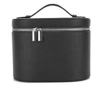 Trousse de Maquillage, Trousse de Maquillage en Cuir PU avec séparateur Amovible, Portable capacité avec poignée et Fermeture éclair, Voyage
