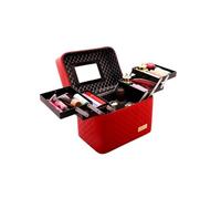 Trousse de maquillage - Trousse de maquillage, plateau de maquillage pliable à 4 couches | Étui cosmétique de maquillage en cuir synthétique, portable, étanche, grande capacité, trousse de toilette