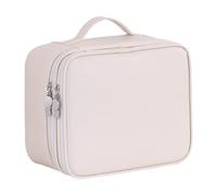 Trousse De Maquillage,Trousse Organisatrice Cosmétique Grande Capacité pour Femmes | Pochette De Toilette Portable À Double Couche avec Séparateur Et Poignée pour Brosse, Voyage & Anniversaire