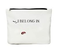 Trousse de maquillage Vampire Diaries Cadeau pour les fans du film « Love Story » Cadeau pour femme, amie, sœur, bestie, cousine, fille I Belong In Mystic Falls Trousse de toilette avec