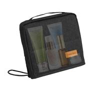 Trousse De Maquillage Verticale, Doublure Résistante À l'eau, 22 X 20,5 X 6 Cm, Organiseur De Portable À Ouverture Verticale, Trousse De Maquillage Debout, Rangement Multi-Compartiments, Id