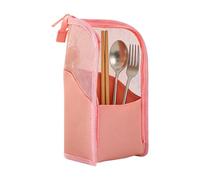 Trousse de maquillage verticale - Pochette de rangement étanche pour cosmétiques, voyage - pour randonnée, dortoir, vacances, voyage d'affaires, camping, hôtel, w nd, rose, Refer to description
