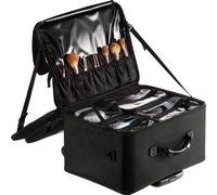 Trousse de maquillage VEVOR avec couche d'isolation thermique Trousse de maquillage en tissu Oxford imperméable et résistant à l'usure Trousse de maquillage Trousse de maquillage Organisateur de maqui