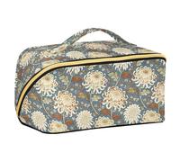 Trousse de maquillage vintage conçue par William Morris avec séparateurs légers pour sac à main vertical autoportant