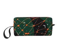 Trousse de maquillage vintage en filet de basket-ball résistante à l'eau pour homme et femme - Pochette de rangement pour balle de sport avec fermeture éclair - Petit sac à outils portable