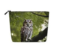 Trousse de maquillage - Violet Lavande Floral Imprimé Fleurs Faux Chanvre Organisateur de Toilette Voyage Un Pack pour Multiples Usages, Rangement Quotidien, Branches de hibou, Taille unique