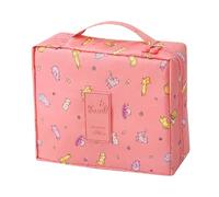 Trousse de Maquillage Waterproof Cosmetic Bag for Women Packing Cubes for Travel Large Capacity Makeup Bag Travel Organizer Toiletry Wash Storage Bags(Maneki-Neko Orange)