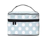 Trousse de Maquillage Wave Point Bleue, Trousse de Voyage pour Femmes et Filles, Grande Trousse de Maquillage, Trousse de Toilette Portable, indispensables de Voyage