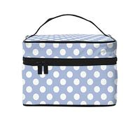 Trousse de Maquillage Wave Point, Trousse de Voyage pour Femmes et Filles, Grande Trousse de Maquillage, Trousse de Toilette Portable, Bleu