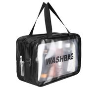 Trousse de Maquillage Williyatt, Sac de Voyage pour Maquillage, Transparente, Imperméable, Noir, Femme-Adulte
