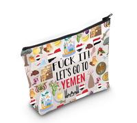 Trousse de maquillage Yémen - Cadeau de voyage Yémen - Pochette de voyage pour filles - Cadeau pour elle, Yémen, Medium