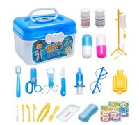 Trousse de médecin durable pour enfant - Play House Toy Doctor Set Stéthoscope Play House Storage Box | Jouet éducatif Docteur Playset, jeu de rôle Toy Doctor Playset pour filles à partir de 3 a