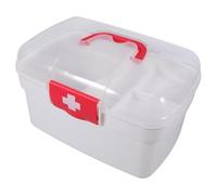 Trousse de Médecine Domestique Portable Blanche en Pp avec Couvercle