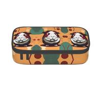 Trousse de papeterie durable à fermeture éclair pour enfants Motif cochon d'Inde Imprimé Trousse à crayons pour fournitures de bureau.