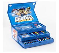 Trousse de papeterie et d'art pour enfants Paw Patrol - Ensemble de coloriage complet avec crayons, crayons de couleur, aquarelles et accessoires, cadeau créatif et éducatif pour enfants