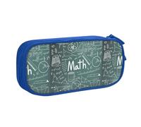 Trousse de papeterie légère avec inscription « Formulas Shapes Theory Maths » - Pour l'école, le bureau, les voyages, garçons et filles, bleu, Taille unique, Ensemble cartable