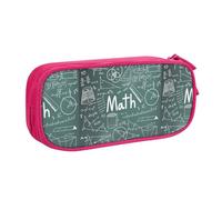 Trousse de papeterie légère avec inscription « Formulas Shapes Theory Maths » - Pour l'école, le bureau, les voyages, garçons et filles, rose, Taille unique, Ensemble cartable