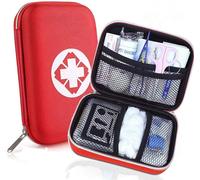 Trousse De Premier Secours, Mini Boîte Médical, Complète Pour La Voiture, Voyage, Bureau, Randonnée, Sport, Maison, Entreprise (Rouge)