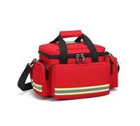 Trousse de Premier Secours Vide, sacoche professionnelle pour fournitures médicales, sacoche pour secouriste avec séparateurs intérieurs et fond antidérapant, pour la santé à domicile Sacoche(Red)