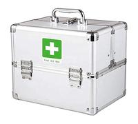 Trousse de premiers secours à médicaments portable en aluminium soins avec serrure Boîte rangement d'urgence médicale collecte First Aid Kits(S)