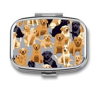 Trousse de premiers secours - Boîte de rangement à médicaments à ockable, motif chien imprimé mignon et léger, boîte à pharmacie quotidienne, Motif chien., 2.2*1.6*0.6