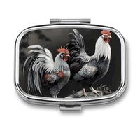 Trousse de premiers secours - Boîte de rangement à pharmacie à ockable, motif coq imprimé, mignon et léger, armoire à pharmacie quotidienne, Motif coq, 2.2*1.6*0.6