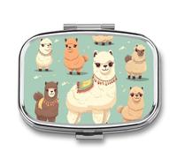 Trousse de premiers secours - Boîte de rangement à pharmacie avec motif alpagas mignon et léger, Alpagas., 2.2*1.6*0.6