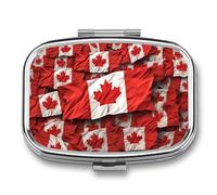 Trousse de premiers secours - Boîte de rangement à pharmacie avec motif drapeau canadien, mignon et léger, Drapeau du Canada., 2.2*1.6*0.6