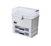 Trousse de premiers secours, Boîte en plastique, poignée Portable domestique, tiroir de Type échelle multicouche, stockage médical, Kits médicaments(Grijs,2)
