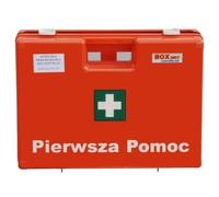 Trousse de premiers secours dans une mallette de transport DIN 13164 Boxmet Medical - Orange