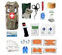 Trousse De Premiers Secours Et De Traumatologie IFAK Avec Garrot, Bandage Israélien De 10 Cm, Attelle, Trousse Tactique Pour Voiture, Camping, Randonnée Et Voyage Avec Sac MOLLE