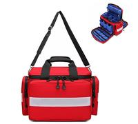 Trousse de premiers secours médicale professionnelle avec séparateurs amovibles pour traumatisme d'urgence, soins de santé à domicile, EMT, et utilisation infirmière, Rouge