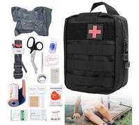 Trousse de Premiers Secours Outdoor - Kit de Secours Tactique Complet avec Contrôle des Hémorragies, Kit Trauma pour Camping, Randonnée, Chasse, Voyage, Voiture et Maison